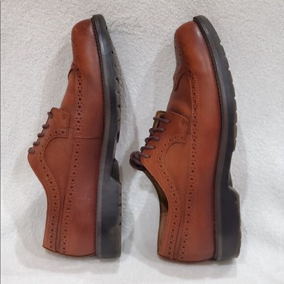 Dockers Mens Oxfords Brown Leather Wingtip Lace Up Shoes Size 10.5 M - Picture 12 of 13